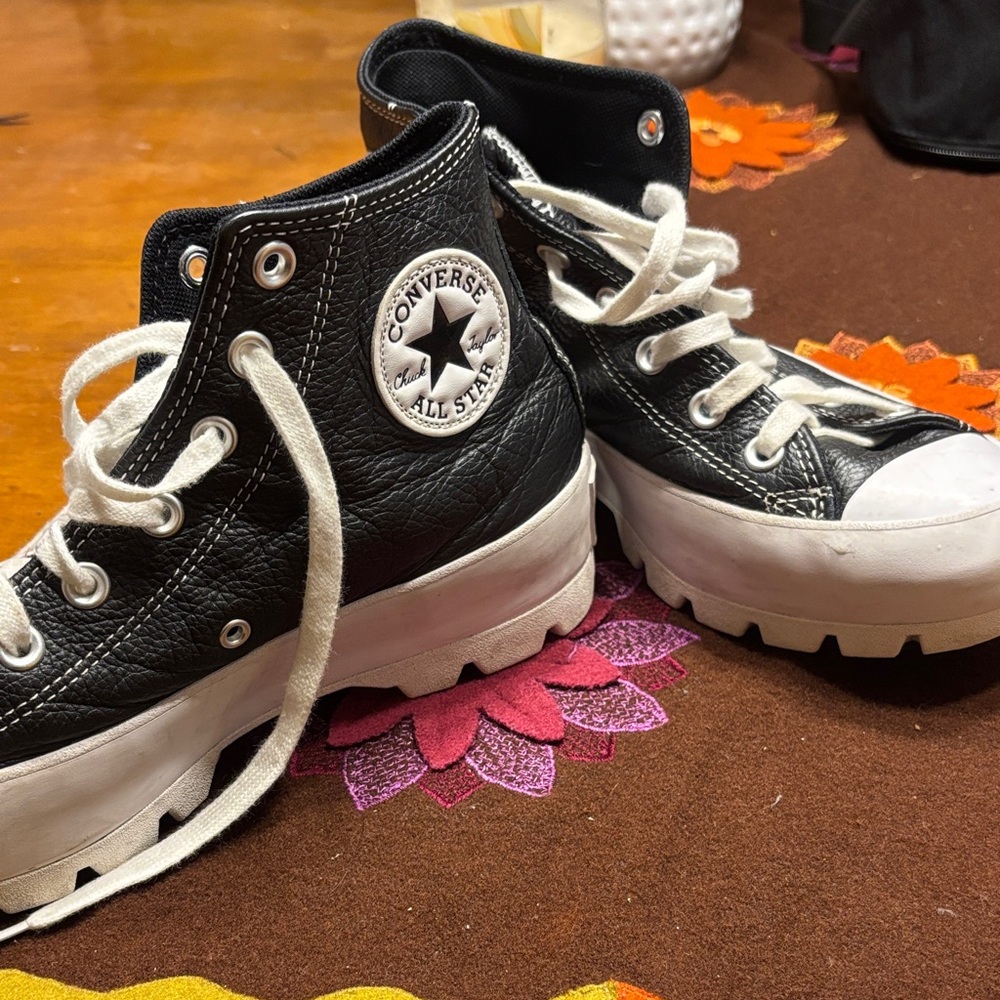 Converse Leather High-Top Sneakers - Picture 4 of 7